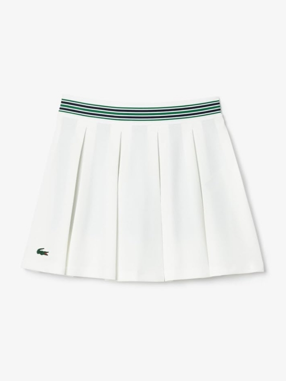 Lacoste Womens Sport Pique Tennis Skirt Skirt  NWT Size 0 (32) White Pleats